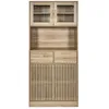 Image de Buffet De Cuisine 4 Portes 2 Tiroirs Saulk En Bois - Marron