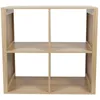Image de The Home Deco Factory - Etagère de rangement 4 cases Saulk - Marron