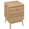 Image de Five Simply Smart - Table de chevet 2 tiroirs Liam en bois - Marron
