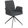 Image de Fauteuil De Table Lou En Tissu - Gris Foncé