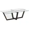 Image de Table Basse Onyxale En Verre Et Bois Massif - Transparent Et Gris Foncé