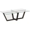 Image de Toilinux - Table basse Onyxale en verre et bois massif - Transparent et gris foncé