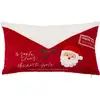 Image de Coussin Lettre Au Père Noël - 50 X 30 Cm - Blanc Et Rouge