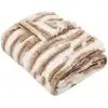 Image de Plaid Avoriaz Imitation Fourrure - 130 X 180 Cm - Marron Et Blanc