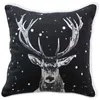 Image de Enjoy Home - Coussin imprimé cerf Epicéa - 40 x 40 cm - Noir