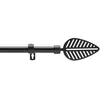 Image de Douceur dintérieur - Kit de tringle à rideaux extensible Leaf - L210 /L380 cm - Noir