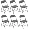 Image de Lot De 6 Chaises Pliantes Effet Velours