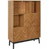Image de Bibliothèque 2 Portes Et 2 Tiroirs En Bois Felix - Marron Et Noir