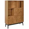 Image de Bibliothèque 2 portes et 2 tiroirs en bois felix - marron et noir