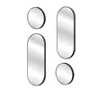 Image de Lot de 4 miroirs ronds et ovales - noir