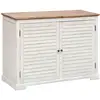 Image de Buffet 2 Portes En Bois Olbia - Blanc Et Beige