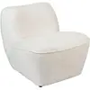 Image de Chauffeuse En Tissu Chenille Minari - Blanc