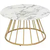 Image de Table Basse Effet Marbre Rayo - Blanc