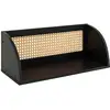 Image de Étagère Murale En Cannage - Noir Et Beige