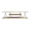 Image de Meuble Tv Effet Travertin Canaz - Beige