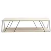 Image de Table Basse Contemporaine Effet Travertin - Beige