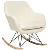 Image de Atmosphera - Fauteuil à bascule en bouclette OLMETO - Blanc