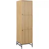 Image de Armoire 2 Portes Et 2 Étagères Effet Tasseaux Baïkal - Beige