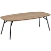 Image de Toilinux - Table basse allongée bois et métal HALDOR - Beige