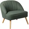 Image de Fauteuil En Velours Et Pieds En Bois Naova
