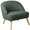 Image de Atmosphera - Fauteuil en velours et pieds en bois NAOVA - Vert