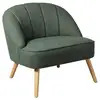 Image de Fauteuil en velours et pieds en bois naova - vert