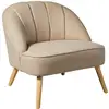 Image de Fauteuil En Velours Et Pieds En Bois Naova