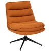 Image de Fauteuil Pivotant En Tissu Et Pieds Métal Harper