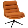 Image de Fauteuil pivotant en tissu et pieds métal harper - terracotta