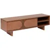 Image de Meuble Tv 2 Portes Et 2 Niches En Bois Massif Nanda - Marron
