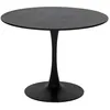 Image de Atmosphera - Table à manger ronde en bois pour 4 personnes ELIAS - Noir
