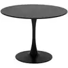 Image de Table à manger ronde en bois pour 4 personnes elias - noir