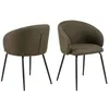 Image de Lot De 2 Chaises En Tissu Avec Accoudoirs Sören