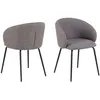 Image de Lot De 2 Chaises En Tissu Avec Accoudoirs Sören
