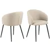 Image de Lot De 2 Chaises En Tissu Avec Accoudoirs Sören