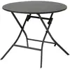 Image de Table De Jardin Pliante Ronde 4 Places Greensboro - Gris Graphite
