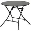 Image de Table de jardin pliante ronde 4 places greensboro - gris graphite