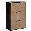 Image de Five Simply Smart - Etagère 6 cases Mixn Door CHEVRONS - Beige et noir