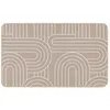Image de Tapis Antidérapant Imprimé Design Modul - 45 X 75 Cm - Blanc Et Marron