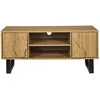 Image de Meuble Tv 2 Portes Et 2 Niches Calypso - Beige Et Noir