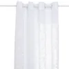 Image de Atmosphera - Voilage à motif fleuri LAZI - 140 x 240 cm - Blanc