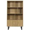 Image de The Home Deco Factory - Bibliothèque 2 portes en bois CALYPSO - Marron