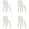Image de Lot De 4 Chaises En Bouclette Freya - Blanc