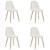 Image de Lot de 4 chaises en bouclette freya - blanc