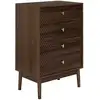 Image de Commode 4 Tiroirs Effet Noyer Tiffany - Marron