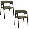 Image de Lot de 2 fauteuils design en tissu côtelé scott - vert