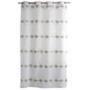 Image de Voilage Brodé Horizontal Ebene - 140 X 240 Cm - Blanc Et Beige