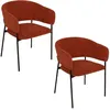 Image de Lot De 2 Fauteuils À Diner En Velours Solea