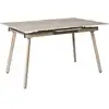 Image de Table à manger extensible en céramique effet travertin pour 6 à 8 personnes pietra - beige