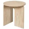 Image de Table d'appoint ronde effet travertin pietra - d.45 cm - beige